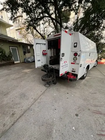 Magnet Plumbing service vehicle on-site for Sewer Line Repair in Kaiminani